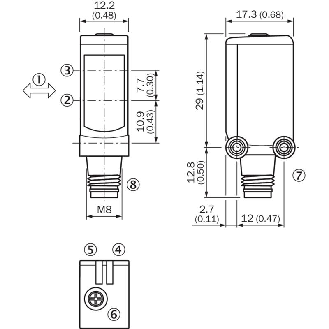 Cellule EAP PNP P=120mm Pot. PinPoint LO / M08 3P+C0.1m-Lire la description