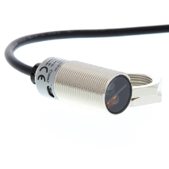 Cellule EAP M18 NPN P=100mm fixe LO/DO Métal Axial / Câble 2m-Lire la description