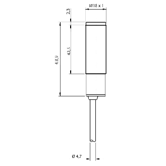Cellule Directe M18 NPN P=100mm IR LO Métal Axial / Câble 2m-Lire la description