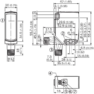 Cellule Bar. reflex transp. PNP/NPN P=5m IO-L PinPoint LO/DO / M12 4P-Lire la description