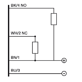 Cellule EAP M18 NPN P=130mm Pot. Laser LO/DO Métal Radial M12 4P-Lire la description