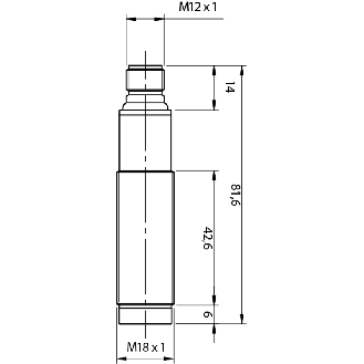 Cellule Bar. reflex M18 PNP P=4m Pot. LR LO/DO Plast. Axial M12 4P-Lire la description