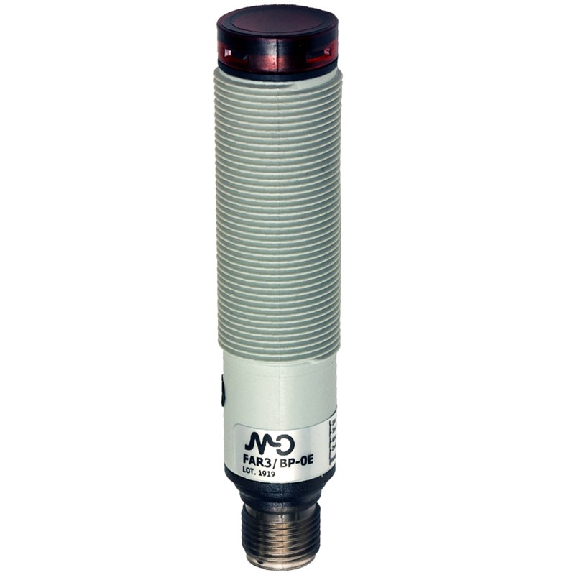 Cellule Bar. reflex M18 PNP P=4m Pot. LR LO/DO Plast. Axial M12 4P-Lire la description