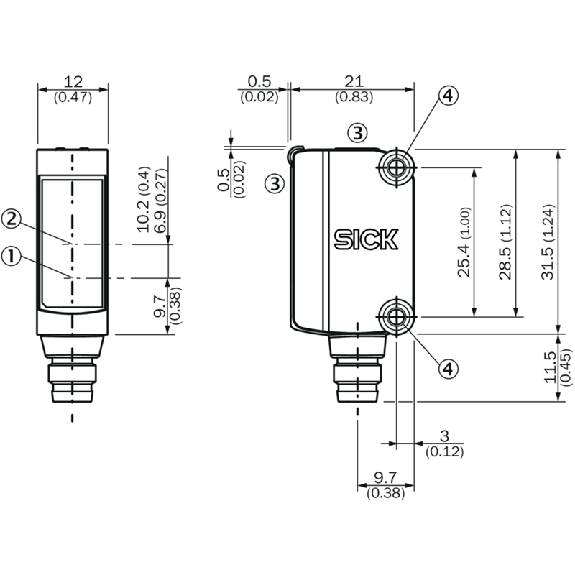 Cellule EAP PNP P=400mm Pot. Laser LO/DO / M08 4P-Lire la description