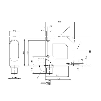 Cellule Bar. reflex PNP P=25m Pot. Laser LO/DO / M12 4P-Lire la description