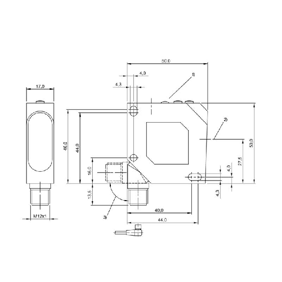 Cellule Bar. reflex PNP P=25m Pot. Laser LO/DO / M12 4P Cellule Bar. reflex PNP P=25m Pot. Laser LO/DO / M12 4P-Lire la description