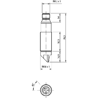 Photo.M18,PNP-NO+NF,M12 plug,Receiver-Lire la description