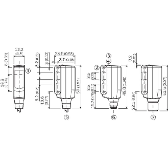 Cellule Bar. reflex PNP P=400mm Teach PinPoint LO/DO / M08 3P+C0.12m-Lire la description