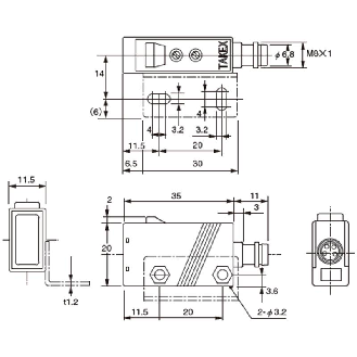 Cellule Bar. reflex PNP P=1,5m Pot. LO/DO 12-24Vdc / M08 4P-Lire la description