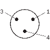 Cellule à optique en V PNP/NPN P=50mm PinPoint LO / M08 3P+C0.11m