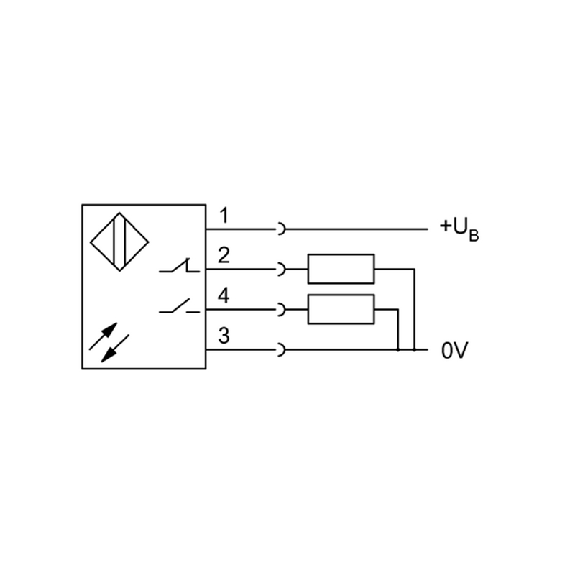 Cellule Bar. reflex M18 PNP P=7m Pot. LR LO/DO Laiton Axial / M12 4P-Lire la description