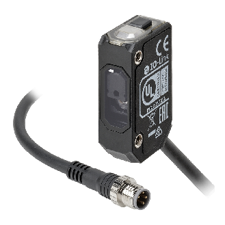 Cellule Directe PNP P=1,5m Laser IR IO-Link LO/DO Plast. / M08 4P+C-Lire la description