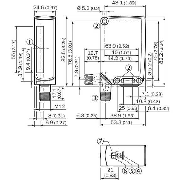 Cellule Bar. reflex Ligne 55mm PNP/NPN P=4,5m IO-Link / M12 4P-Lire la description