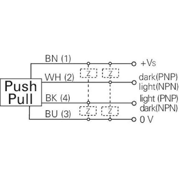 Cellule EAP Push-Pull P=80mm +/-8mm LR LO/DO Plast. / M08 4P-Lire la description