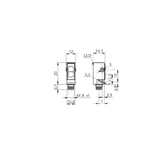 Cellule EAP Push-Pull P=80mm +/-8mm LR LO/DO Plast. / M08 4P-Lire la description