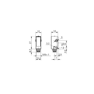 Cellule Barrage (E) P=3m LR Plast. 10-30Vdc / M08 4P-Lire la description