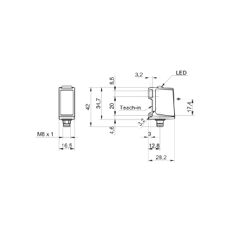 Cellule Barrage (R) PushPull P=10m qTeach LR LO/DO Inox / M08 4P-Lire la description