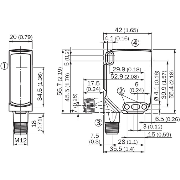 Cellule Bar. reflex PNP/NPN P=10m IO-Link PinPoint LO/DO / M12 4P-Lire la description
