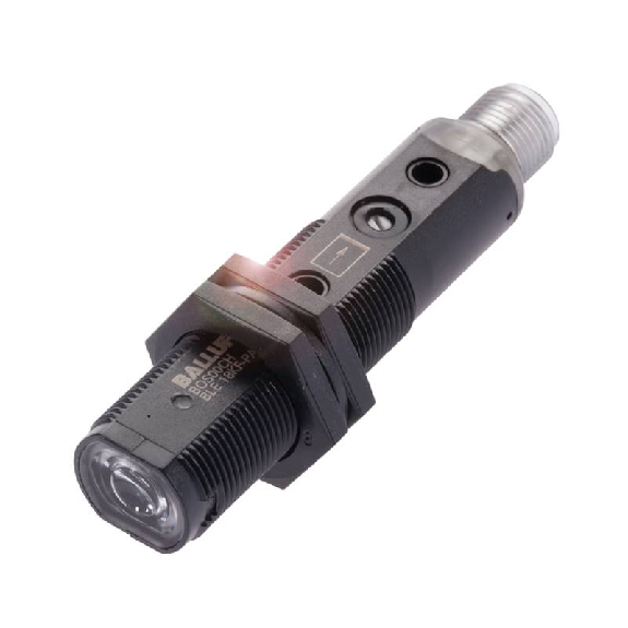 Cellule Barrage (R) M18 P=50m Pot Laser LO/DO Axial 10-30Vdc / M12 4P-Lire la description