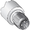 Cellule Directe M18 PNP P=400mm IR DO Laiton Radial / M12 4P