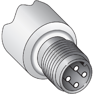 Cellule Directe M18 PNP P=400mm IR DO Laiton Radial / M12 4P-Lire la description
