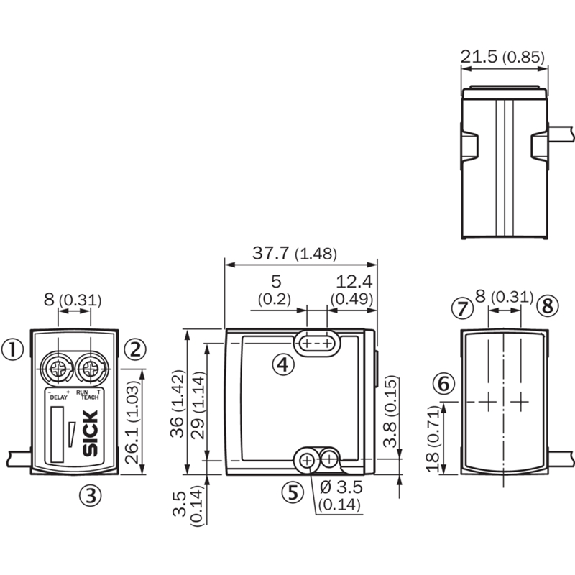 Cellule Bar. reflex Ligne 25mm PNP/NPN P=1.5m LO/DO / M12 4P+C0.3m-Lire la description