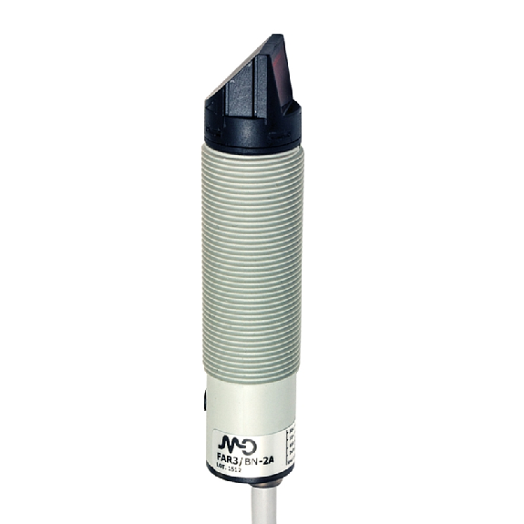 Cellule Bar. reflex M18 NPN P=2.5m Pot. LR NO+NF Plast. Radial C2m-Lire la description