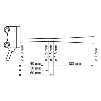 Cellule EAP PNP P=120mm qTeach PinPoint LO/DO / Câble 2m PVC-Lire la description