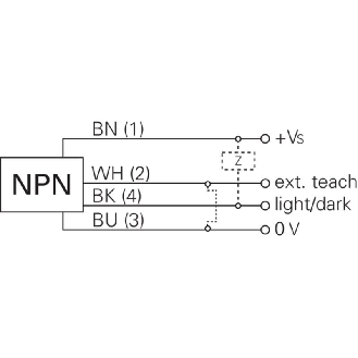 Cellule Barrage (R) NPN P=2m Teach LO Radial / Câble 2m-Lire la description