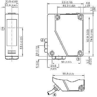 Cellule Barrage (E+R) RELAIS SPDT P=60m LR LO 24-240Vac/dc / Bornier-Lire la description
