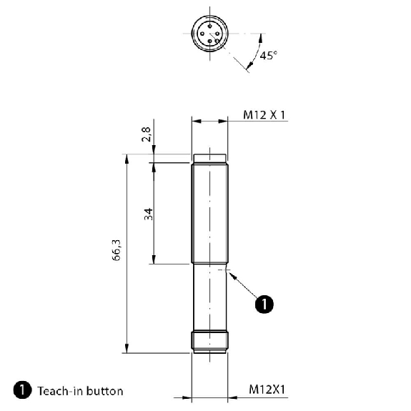 Cellule Barrage (R) M12 PNP P=4m IR LO/DO Métal Axial M12 4P-Lire la description