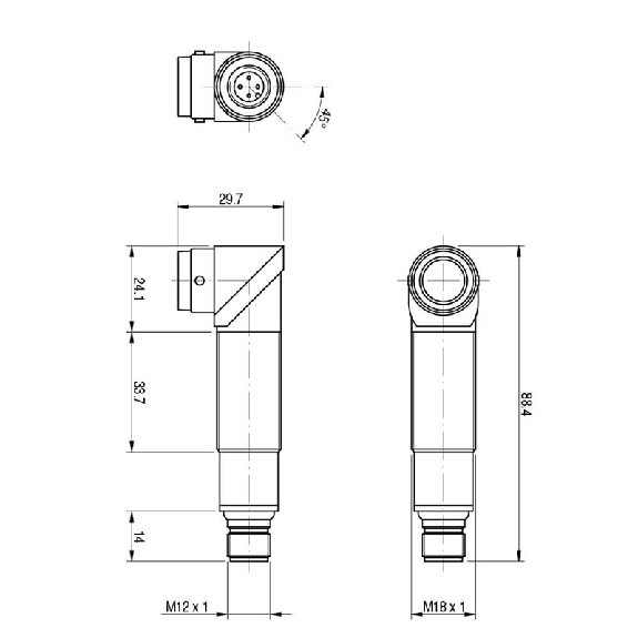 Photo.M18,NPN/PNP-NO/NC,M12 plug,Rec.r-Lire la description