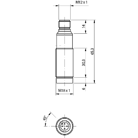 Photo.M18,PNP-NO+NF,M12 plug,Receiver-Lire la description
