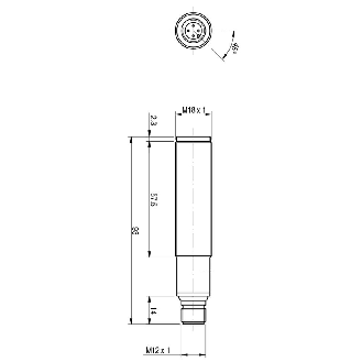 Photo.M18,NPN/PNP-NO/NC,M12 plug,Diffuse-Lire la description