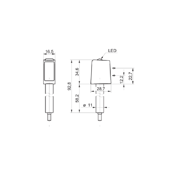 Cellule EAP Push-pull P=200mm Teach IO-L PinPoint LO/DO Inox / C 2m-Lire la description
