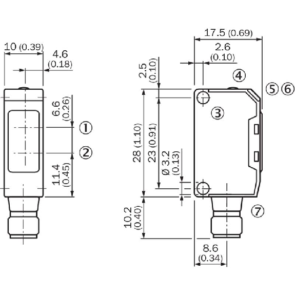 Cellule Directe PNP P=250mm Pot. LR LO/DO 10-30Vdc / M08 4P Cellule Directe PNP P=250mm Pot. LR LO/DO 10-30Vdc / M08 4P-Lire la description