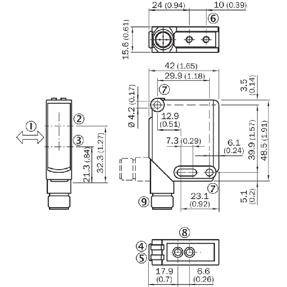 Cellule EAP PNP P=600mm Teach IR LO/DO / M12 4P Cellule EAP PNP P=600mm Teach IR LO/DO / M12 4P-Lire la description