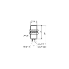 Cellule Directe M18 PNP P=430mm Teach IR LO/DO Métal Axial / Câble 2m