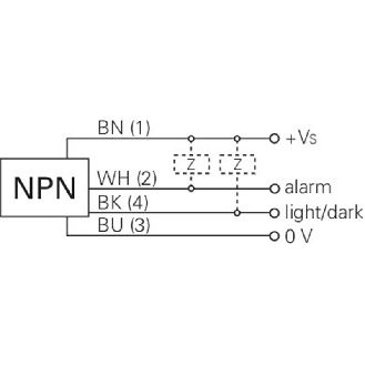 Cellule Directe M18 NPN P=430mm Teach IR LO/DO Métal Axial / Câble 2m-Lire la description