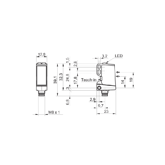 Cellule Bar. reflex PNP P=3,5m LO/DO / M08 4P-Lire la description