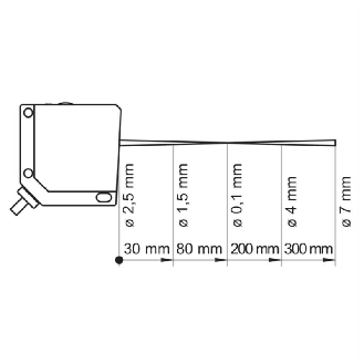 Cellule EAP PNP P=25-300mm (80mm) Pot. Laser LO/DO / Câble 2m-Lire la description