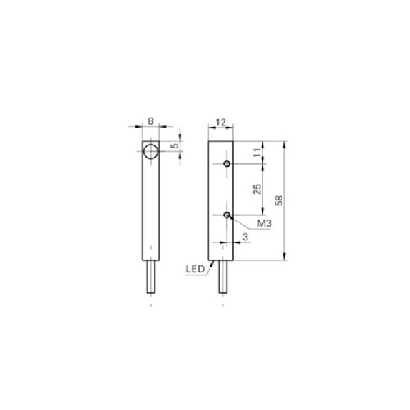 Cellule Directe M08 PNP P=40mm IR DO Métal 10-30Vdc / Câble 2m Cellule Directe M08 PNP P=40mm IR DO Métal 10-30Vdc / Câble 2m-Lire la description