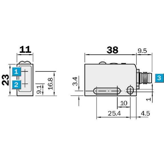 Cellule EAP PNP P=150mm Teach LR LO/DO Axial / M08 4P Cellule EAP PNP P=150mm Teach LR LO/DO Axial / M08 4P-Lire la description