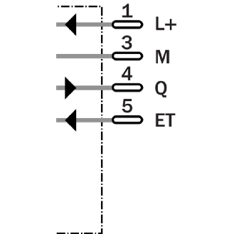 Cellule EAP PNP P=150mm Teach LR LO/DO Axial / M08 4P-Lire la description