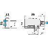 Cellule EAP PNP P=150mm Teach LR LO/DO Axial / M08 4P