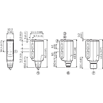 Cellule Bar. reflex PNP P=12m Teach Laser LO/DO / M08 4P-Lire la description