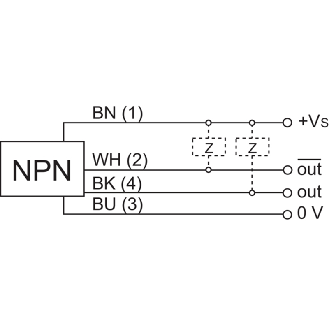 Cellule Barrage (R) NPN P=10m qTeach LO/DO / Câble 2m-Lire la description