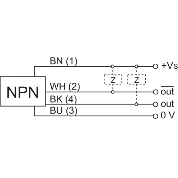 Cellule Barrage (R) NPN P=10m qTeach LO/DO / Câble 2m-Lire la description