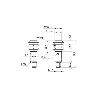 Cellule Directe NPN P=800mm Pot. IR LO/DO Plast. Axial / M12 4P