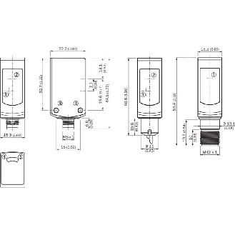 Cellule EAP PNP P=180mm Teach-ext PinPoint LO Inox WD / M08 4P-Lire la description